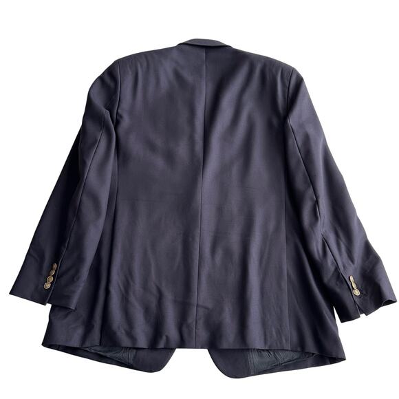 Charles Tyrwhitt Wool Cashmere Blend Navy Gold Two Button Blazer Jacket 46 R - Picture 3 of 12